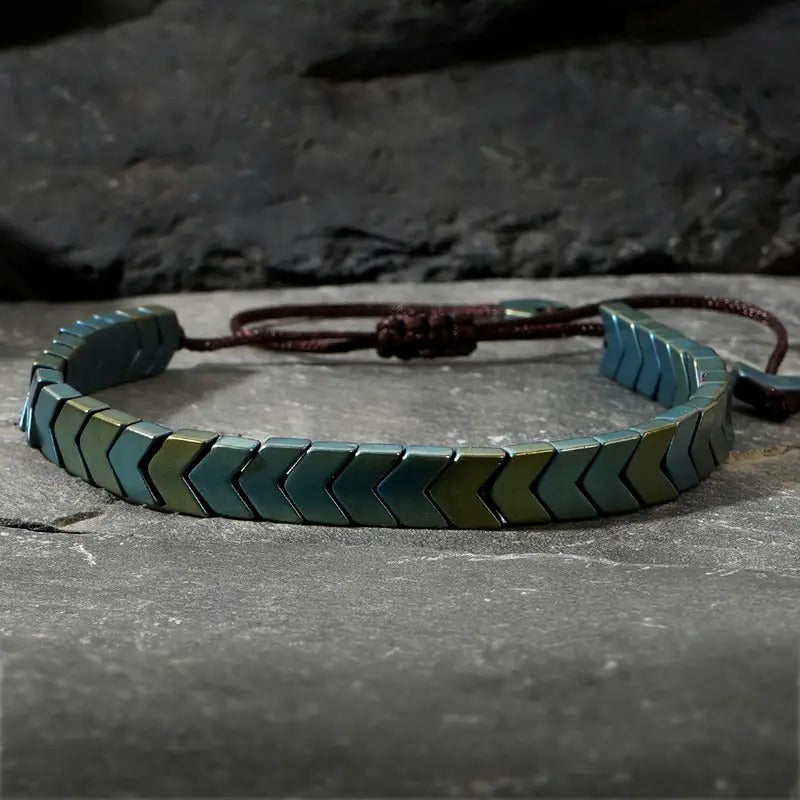 Stainless Steel Hematite Arrow Bracelet