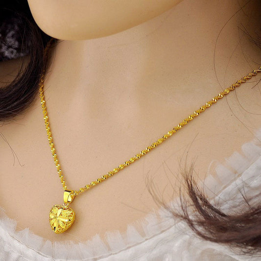 24K Gold Aura Heart Necklace