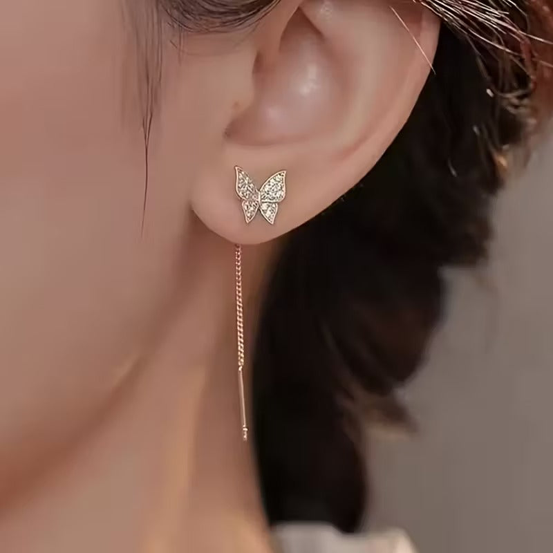 Elegant Butterfly Dangle Earrings