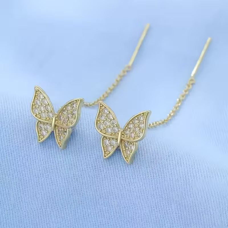 Elegant Butterfly Dangle Earrings