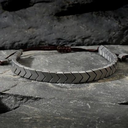Stainless Steel Hematite Arrow Bracelet