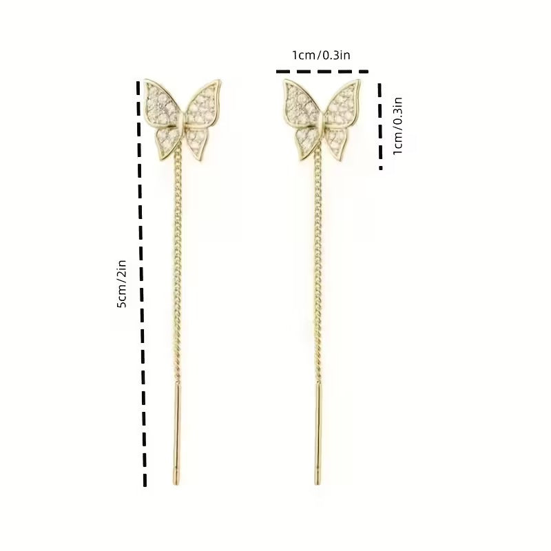 Elegant Butterfly Dangle Earrings