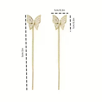 Elegant Butterfly Dangle Earrings
