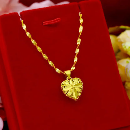24K Gold Aura Heart Necklace